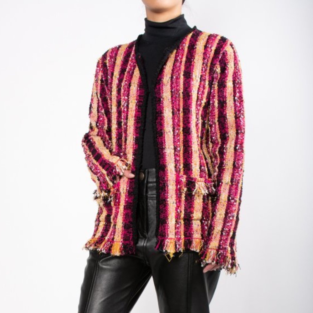 Etro Striped Tweed Jacket